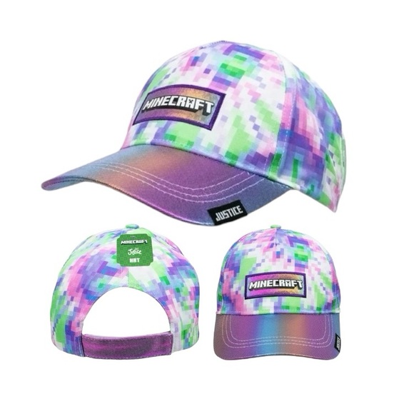 Justice Other - Justice And Minecraft Collaboration Pixel Multi Color Baseball Style Hat